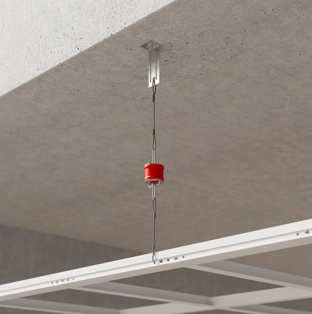 A50R Red Ceiling Isolation Hanger Installation